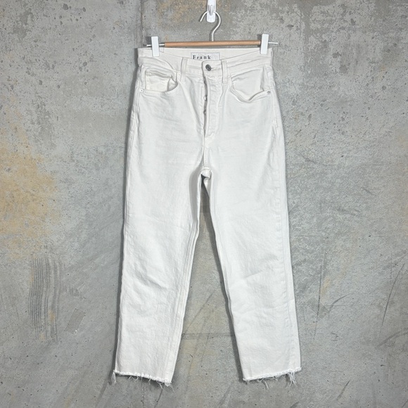 Frank & Eileen Monaghan Mom Jeans High Rise Straight Leg Crop Raw Hem - Picture 2 of 11